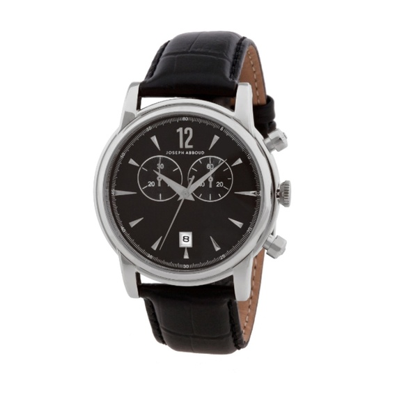 NEW Joseph Abboud Men's Leather Black Croc Watch - Picture 1 of 7